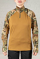 Рубашка военная летняя рипстоп мультикам боевая тактическая женская камуфляжная рубаха убакс армейский UUU