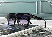 Модные очки от солнца с защитой uv 400 стильные солнцезащитные очки женские поликарбонат линзы Fendе в футляре