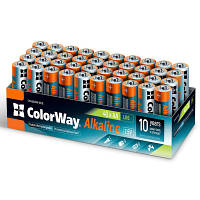 Батарейка ColorWay AA LR6 Alkaline Power (щелочные) * 40 colour box (CW-BALR06-40CB)