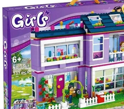 Конструктор для девочек "Кукольный домик-особняк"Girls на 737 деталей с движущимися элементами,3 фигурки NMS - фото 5 - id-p2185191944