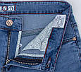 Якісні легкі чоловічі джинсові шорти світло-синього кольору, фото 5