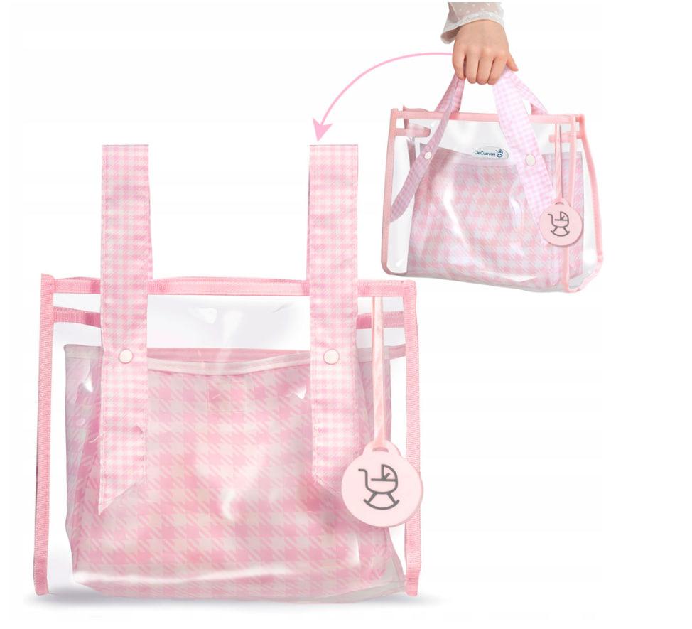 Коляска для куклы с сумкой и зонтиком на больших колесах,с амортизаторами 80-42-в81 см с постелью и подушкой - фото 3 - id-p2185192019