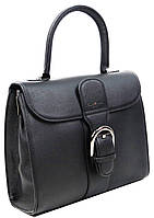 Женская кожаная сумка на одной ручке Giorgio Ferretti черная Dobuy Жіноча шкіряна сумка на одній ручці Giorgio