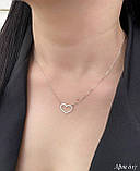 Кольє сердечко у позолоті (можливо срібне), фото 6