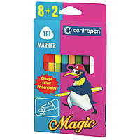 Фломастеры Centropen 2549 Magic, 10шт (8 colors+ 2 erasers) (2549/10)