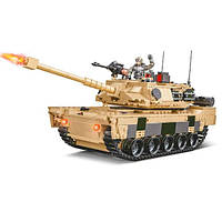 Игровой конструктор детский Американский боевой танк в наборе 3 фигурки и на 1496 деталей NMS