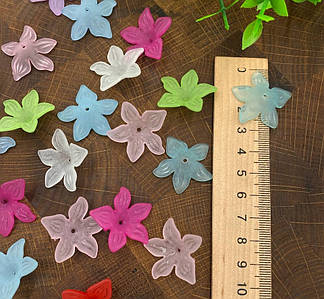 ОПТ / Акрилові намистини «Обіймач» / Упаковка 500 гр ≈ 500 шт / Ø2,3 см / Мікс №027