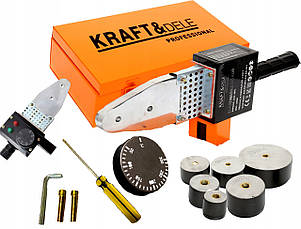 Паяльник для пластикових труб KRAFT&DELE (2900 Вт / 0-300°C / 6 насадок), фото 5
