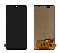 Дисплей для Samsung A51 (A515), M31S (M317) із сенсором чорний OLED оригінальний розмір матриці