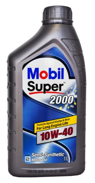 Олива моторна напівсинтетична MOBIL SUPER 2000 10w-40 1л