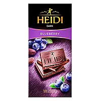 Черный шоколад Heidi с черникой 80 грамм