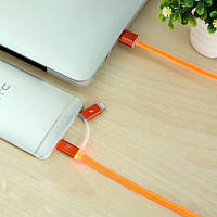 Combo 2-in-1 кабель Lightning/micro USB, 1м orange Aurora Combo Remax 300702 d