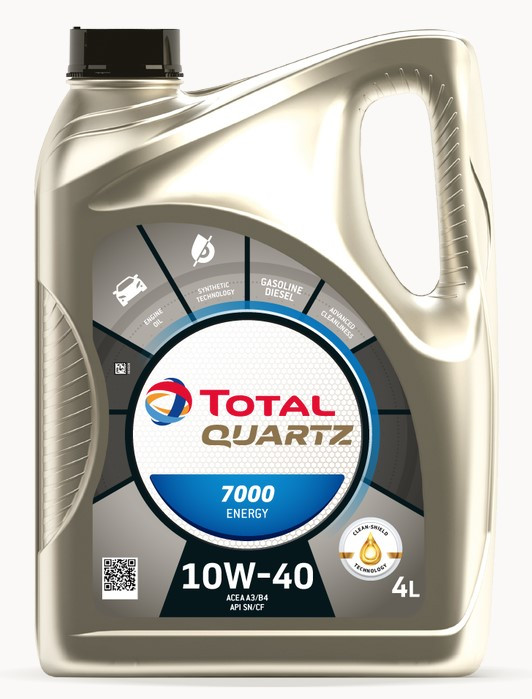 Олива моторна напівсинтетична TOTAL QUARTZ 7000 ENERGY 10W-40 4л