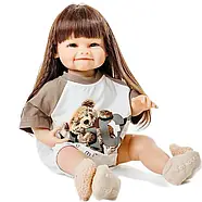 Лялька велика в літньому одязі (висота 57см, одяг, памперс, іграшка, аксесуари) AD 2801-73 Лялька Реборн, фото 2