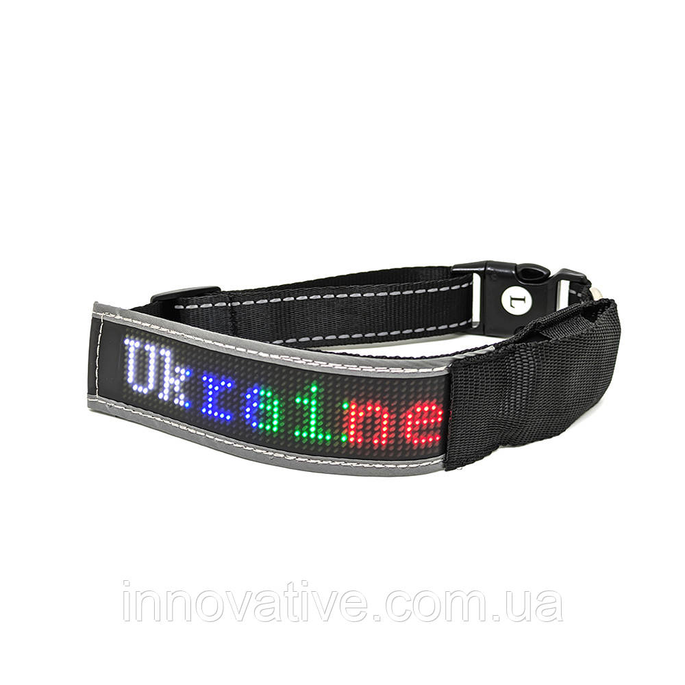 Нашийник для собак з LED-дисплеєм ES-P1401 (Чорний), фото 1