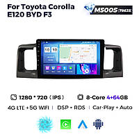 Штатная магнитола Toyota Corolla (E120) (2000-2004) M500 (4/64 Гб), HD (1280x720) QLED, GPS + 4G + CarPlay