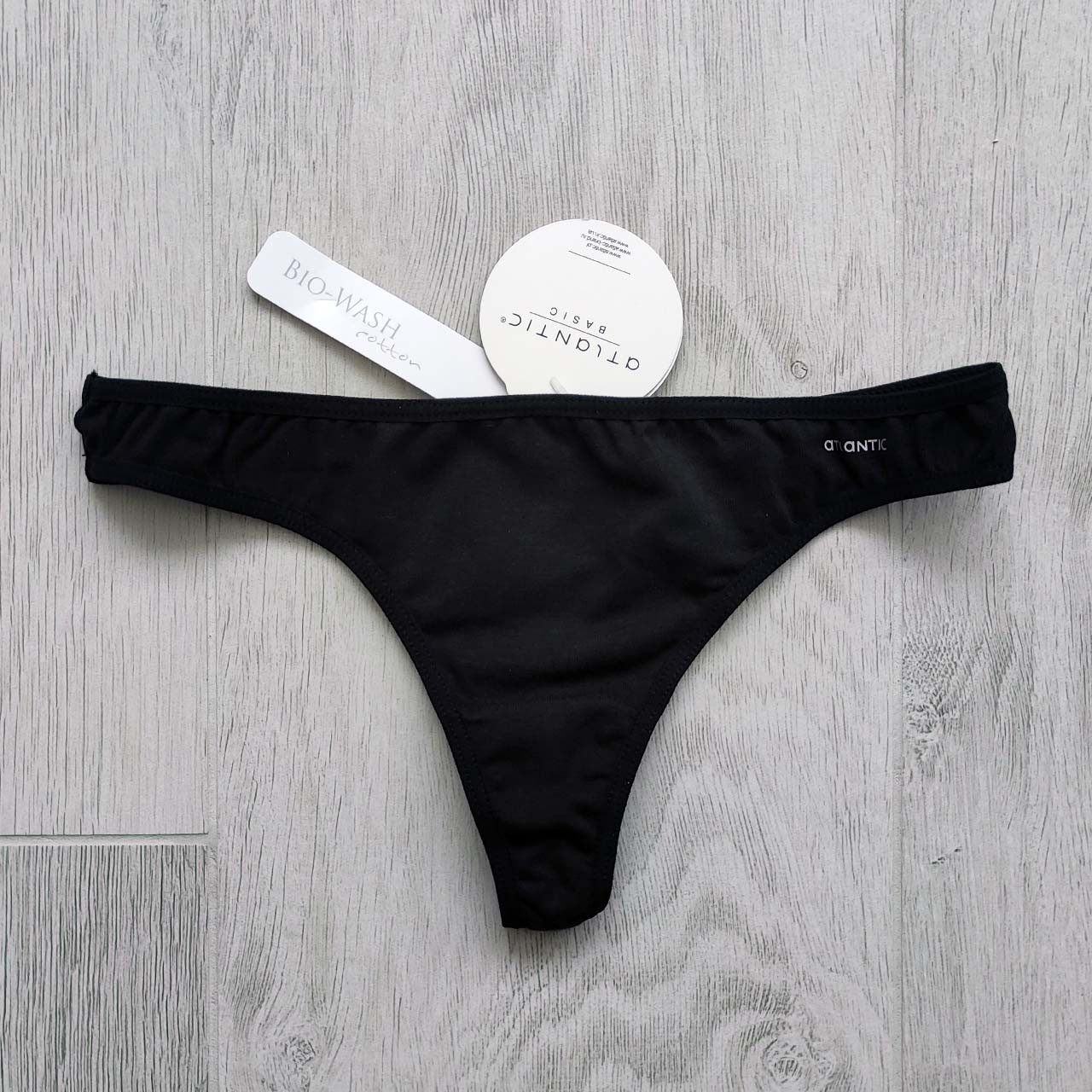 Набір 2 шт. ATLANTIC Basic жіночі стрінги розмір XS чорного кольору