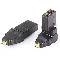 Переходник microHDMI(папа)-HDMI(мама) 360° l