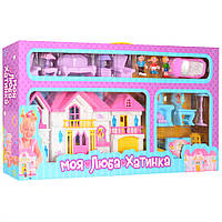 Іграшковий будиночок для ляльок WD-922 з меблями та машинкою