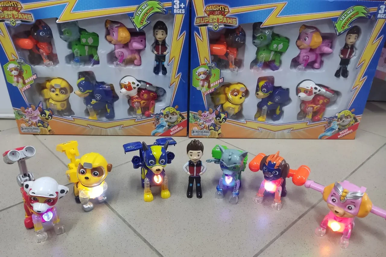 Набір героїв Щенячий патруль Відважні цуценята Paw Patrol 7 героїв з підсвіткою YY 503 швидка відправка., фото 1