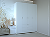Шафа двостулкова чотиридверна для одягу, шафа з полицями штангою і ящиками у вітальню Doros Гелер 4, фото 4