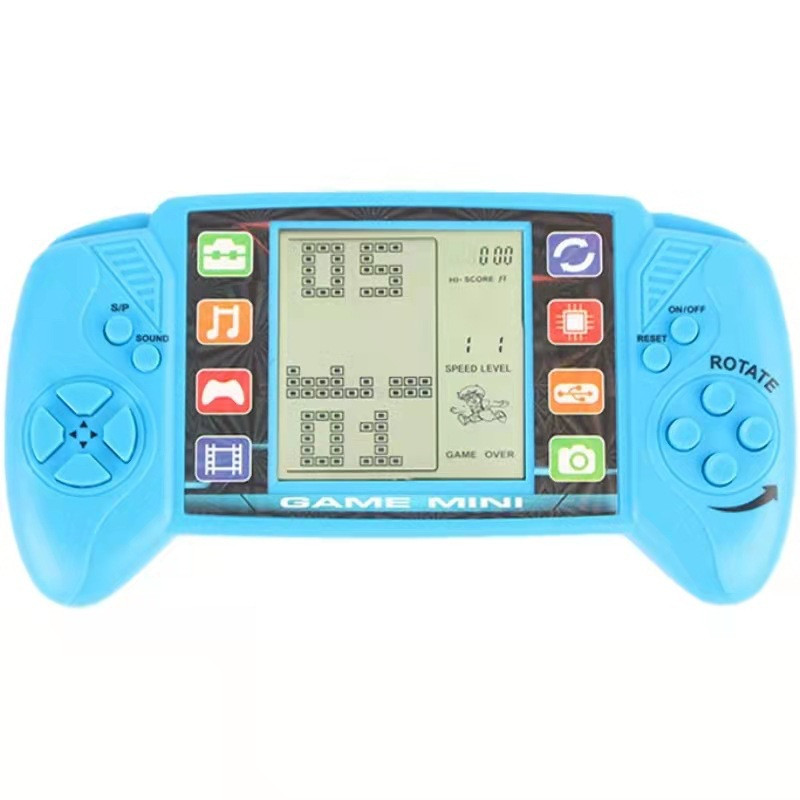 Ігрова портативна приставка Тетрис Game mini, Іграшка-антистрес розвивання. Блакитний колір