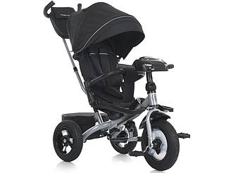 Дитячий триколісний велосипед Turbo Trike MT 1007-1 з поворотним сидінням і батьківською ручкою чорний