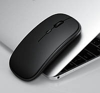 Комп'ютерна бездротова безшумна мишка з Bluetooth на батарейках (чорна)