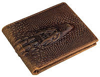 Кошелек мужской Vintage 14380 фактура кожи под крокодила Коричневый Dobuy Гаманець чоловічий Vintage 14380