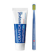 Набір Curaprox Enzycal 950 Super Soft (зубна паста 75 мл + зубна щітка)