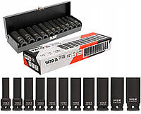 Удлиненные Ударные Головки 1/2'' ( 10-24 мм) Набор 11 шт YATO YT-1054