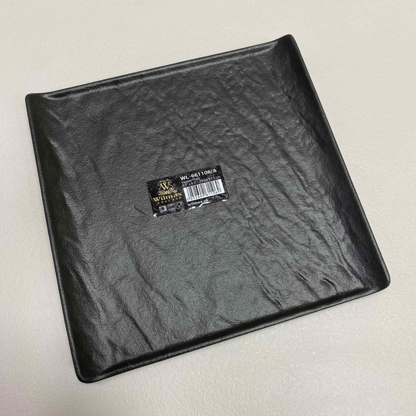 Тарілка квадратна SLATESTONE BLACK 21,5 х 21,5 см Wilmax WL-661106/A, фото 1