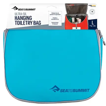 Підвісна дорожня косметичка Sea to Summit Ultra-Sil Hanging Toiletry Bag, L (Blue Atoll), фото 3