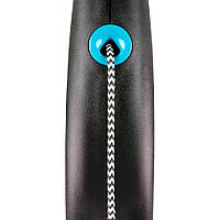 Поводок-рулетка Flexi с тросом Black Design S 5м / 12 кг (синяя) i