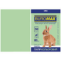 Бумага Buromax А4, 80g, PASTEL green, 50sh (BM.2721250-15)