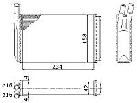 Радиатор отопления PORSCHE 944 / PORSCHE 924 / VW GOLF (17) 1972-1997 г.