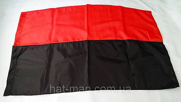Прапор червоно-чорний великий: 140 на 90см, з креп-сатину Код/Артикул 2