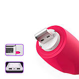 Яскраве віброяйце USB - Рожевий - Вібратори, фото 3