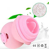 Вібратор - язик для клітора і сосків Свинка - Рожевий - Вібратори, фото 3