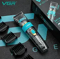Аккумуляторная машинка для стрижки волос и бороды VGR V-695 с LED-дисплеем WNB-876
