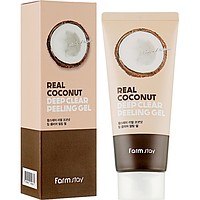 Пилинг-гель для лица FarmStay Real Coconut Deep Clear Peeling Gel с экстрактом кокоса 100мл