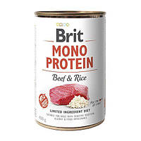 Влажный корм для собак Brit Mono Protein Beef & Rice 400 г (говядина и рис) i