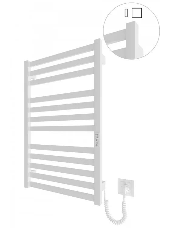 Електрична рушникосушка Mario HF Oxford (Чикаго) 770х530 Білий мат, фото 1