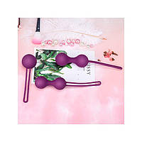 Набір силіконових вагінальних кульок 3 шт. - Фіолетовий