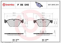 Тормозные колодки дисковые BMW 1 (E87) / BMW 3 (E92) 2003-2013 г.