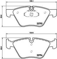 Тормозные колодки дисковые BMW 5 (E60) / BMW X1 (E84) 2001-2015 г.