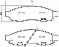 Тормозные колодки дисковые INFINITI QX56 / NISSAN TITAN (A60) 2003-2015 г.