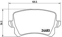Тормозные колодки дисковые VW CC B7 (358) / VW PASSAT B6 (3C5) 2005-2016 г.