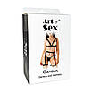Сексуальний набір гартери та портупею з натуральної шкіри чорного кольору Art of Sex - Geneva розмір L-2XL
Talla, фото 5