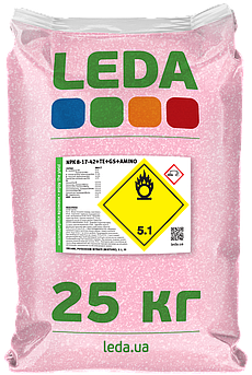 Комплексне добриво Leda NPK 8-17-42 +ТЕ+GS+AMINO 25 Кг (Leda fertilizer) / Стимулятор для плодоношення